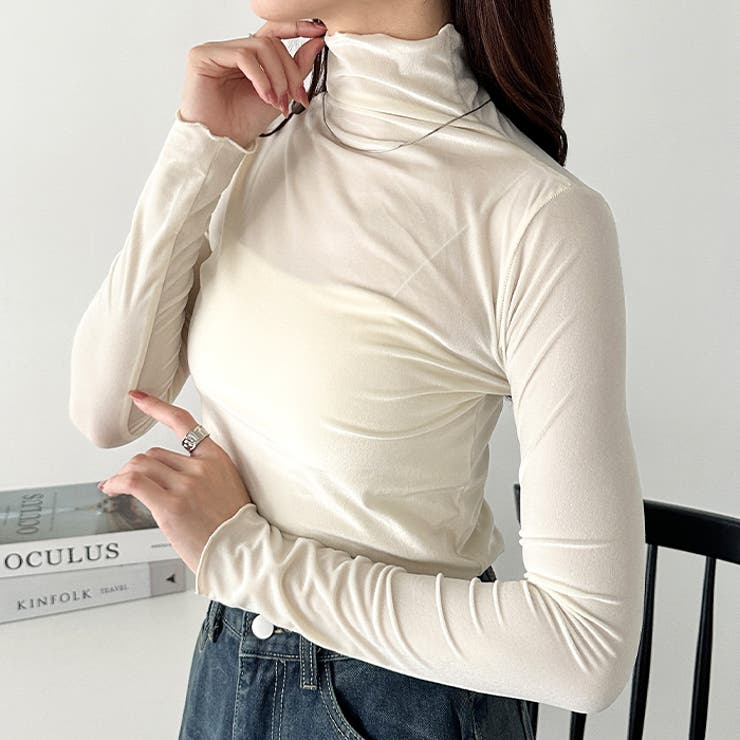 メロウハイネックシアーベロアトップス | Outfitter lab | 詳細画像7 