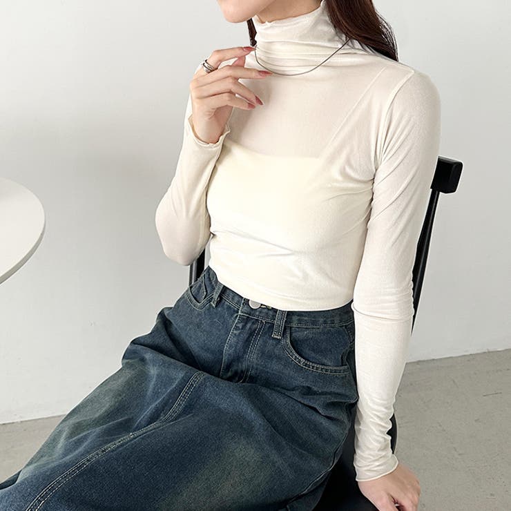 メロウハイネックシアーベロアトップス | Outfitter lab | 詳細画像9 