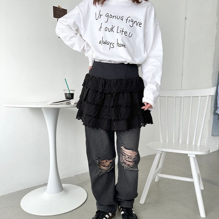 コットンレースティアードミニスカート | Outfitter lab | 詳細画像8 