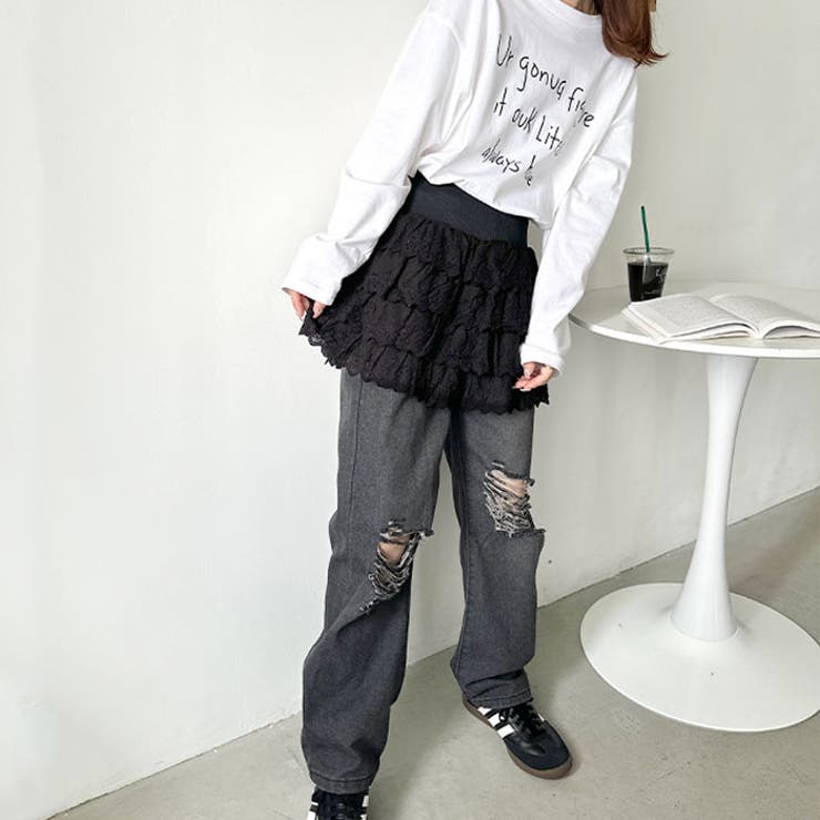 コットンレースティアードミニスカート | Outfitter lab | 詳細画像9 