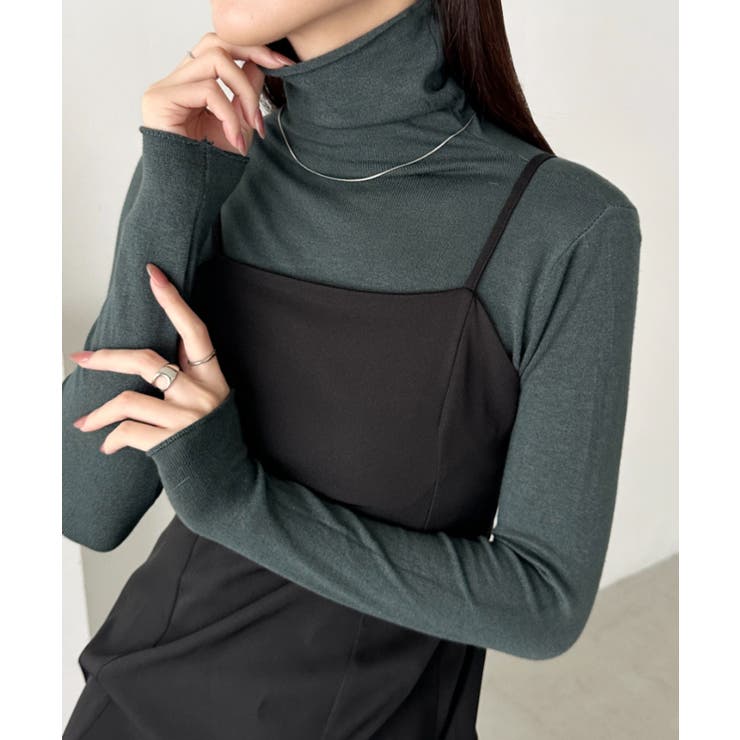 チャコールグレー | タートルネックトップス | Outfitter lab