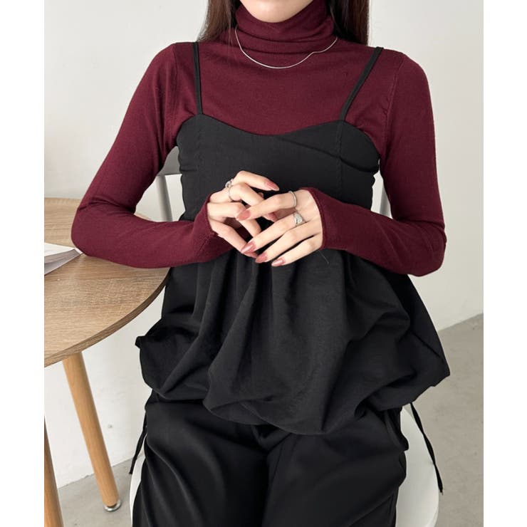 ワインレッド | タートルネックトップス | Outfitter lab