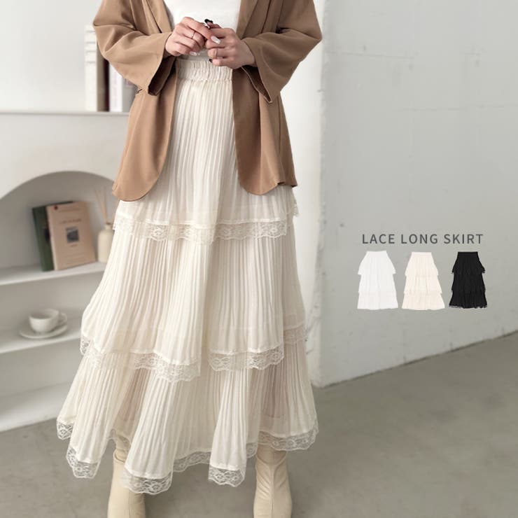 レースカンカンロングスカート | Outfitter lab | 詳細画像1 