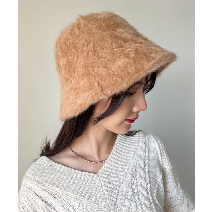 ベージュ | シャギーファーバケットハット | Outfitter lab