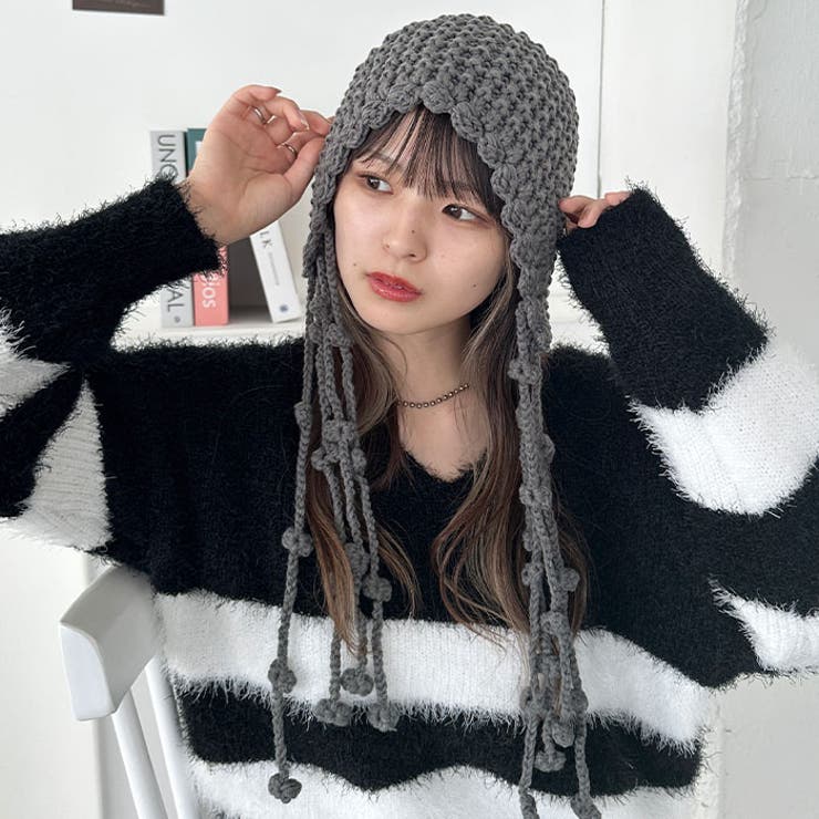 ポンポン付きフードニットキャップ | Outfitter lab | 詳細画像18 