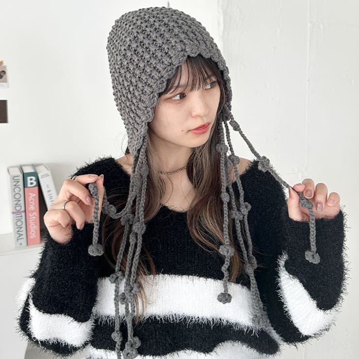 ポンポン付きフードニットキャップ | Outfitter lab | 詳細画像20 