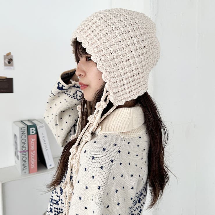 ポンポン付きフードニットキャップ | Outfitter lab | 詳細画像7 