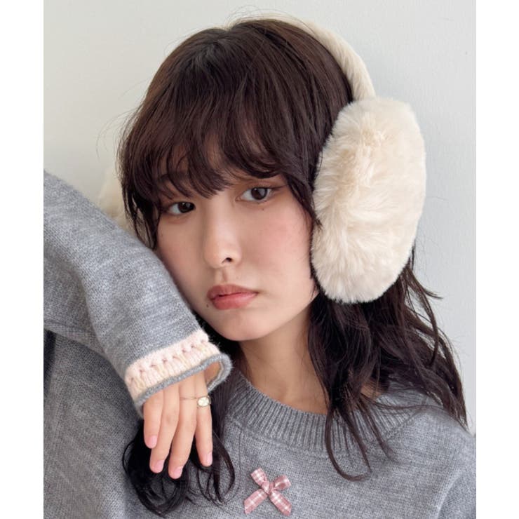 ベージュ | フェイクファーイヤーマフ | Outfitter lab