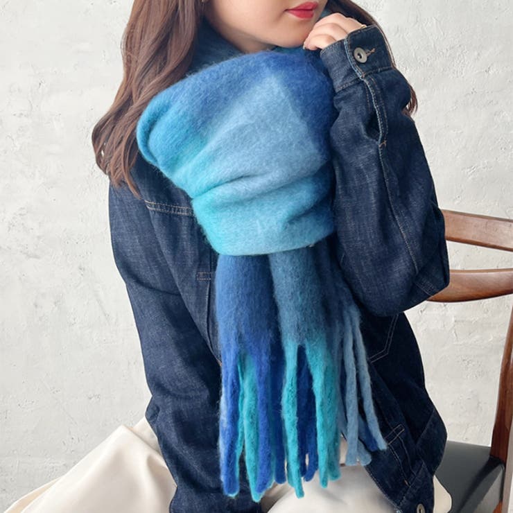 マルチチェックボリュームフリンジマフラー | Outfitter lab | 詳細画像20 