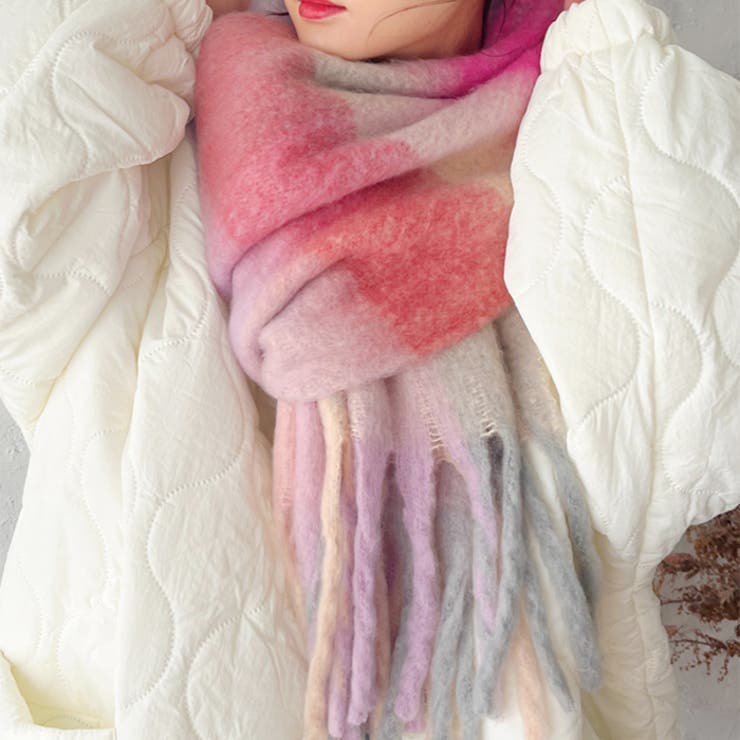 マルチチェックボリュームフリンジマフラー | Outfitter lab | 詳細画像34 