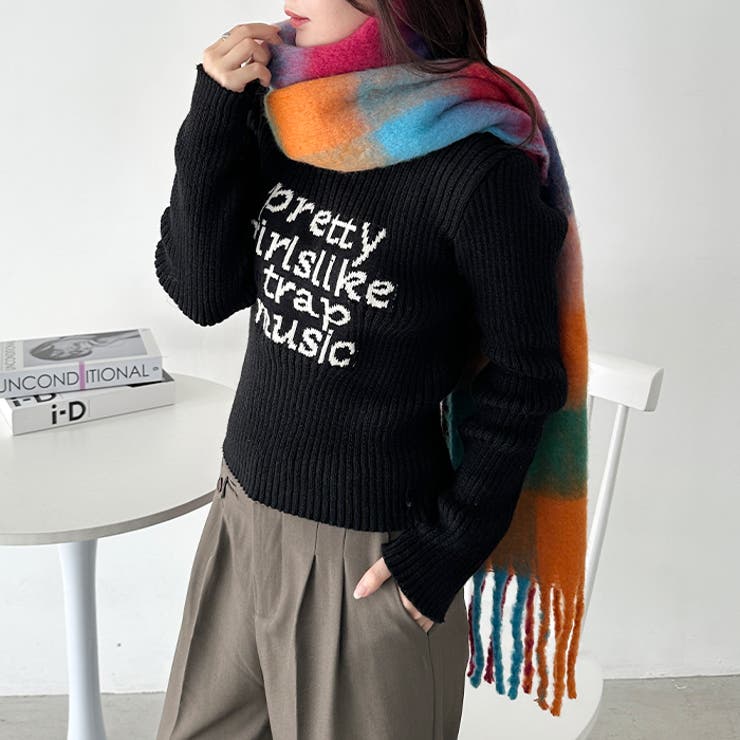 マルチチェックボリュームフリンジマフラー | Outfitter lab | 詳細画像43 