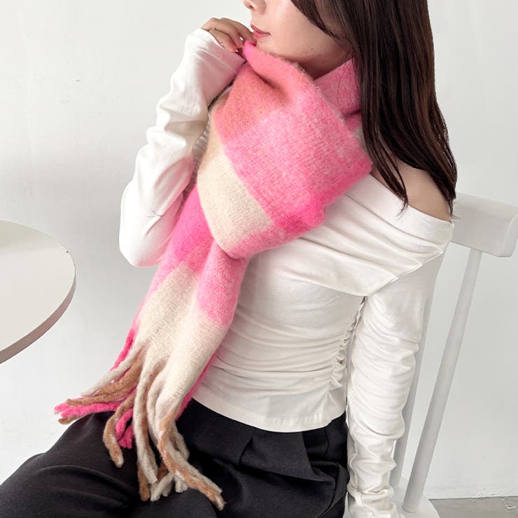 マルチチェックボリュームフリンジマフラー | Outfitter lab | 詳細画像52 