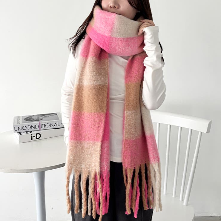 マルチチェックボリュームフリンジマフラー | Outfitter lab | 詳細画像53 