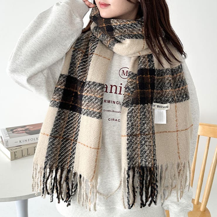 シンプルタータンチェックマフラー | Outfitter lab | 詳細画像5 