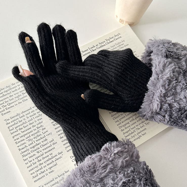 【スマホ対応】リブニットホールタッチグローブ手袋 | Outfitter lab | 詳細画像11 