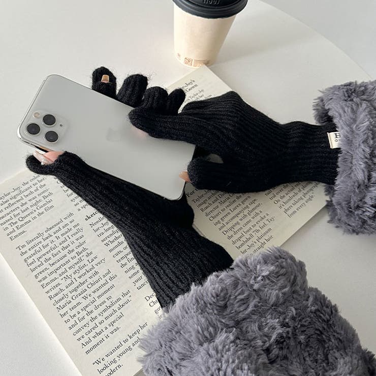 【スマホ対応】リブニットホールタッチグローブ手袋 | Outfitter lab | 詳細画像12 