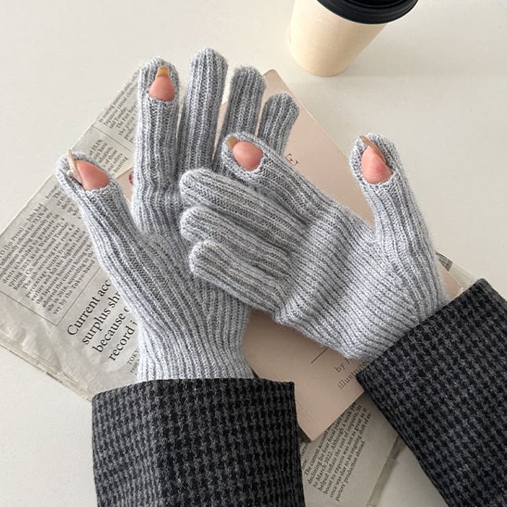 【スマホ対応】リブニットホールタッチグローブ手袋 | Outfitter lab | 詳細画像17 