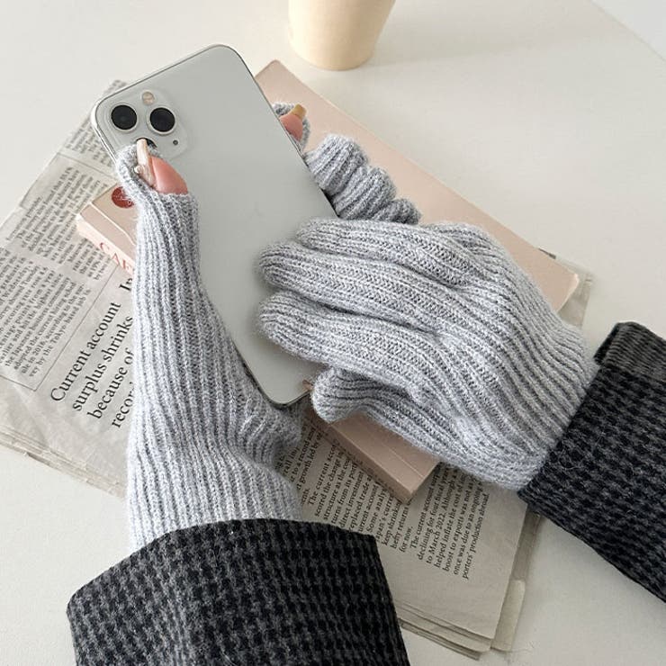 【スマホ対応】リブニットホールタッチグローブ手袋 | Outfitter lab | 詳細画像18 