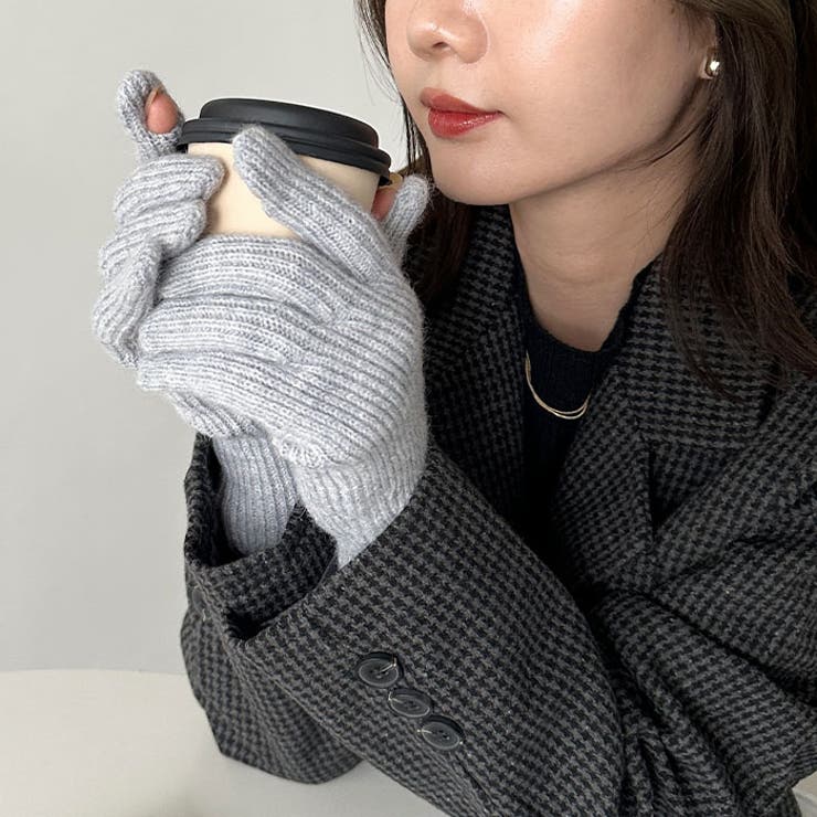【スマホ対応】リブニットホールタッチグローブ手袋 | Outfitter lab | 詳細画像19 