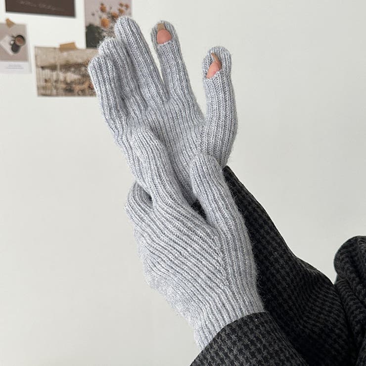 【スマホ対応】リブニットホールタッチグローブ手袋 | Outfitter lab | 詳細画像20 