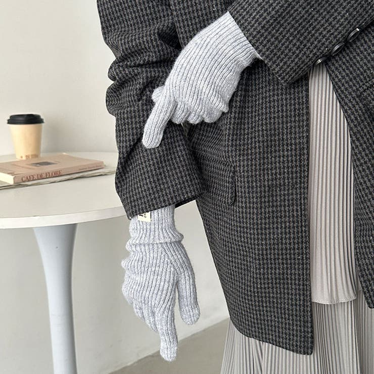 【スマホ対応】リブニットホールタッチグローブ手袋 | Outfitter lab | 詳細画像21 