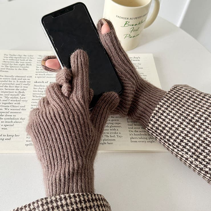 【スマホ対応】リブニットホールタッチグローブ手袋 | Outfitter lab | 詳細画像24 