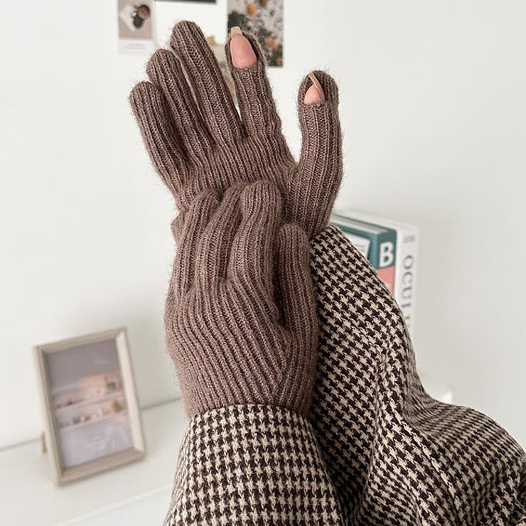 【スマホ対応】リブニットホールタッチグローブ手袋 | Outfitter lab | 詳細画像25 