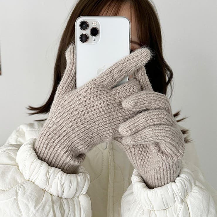 【スマホ対応】リブニットホールタッチグローブ手袋 | Outfitter lab | 詳細画像31 