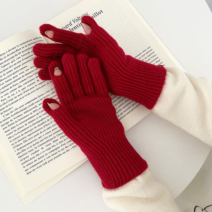 【スマホ対応】リブニットホールタッチグローブ手袋 | Outfitter lab | 詳細画像35 