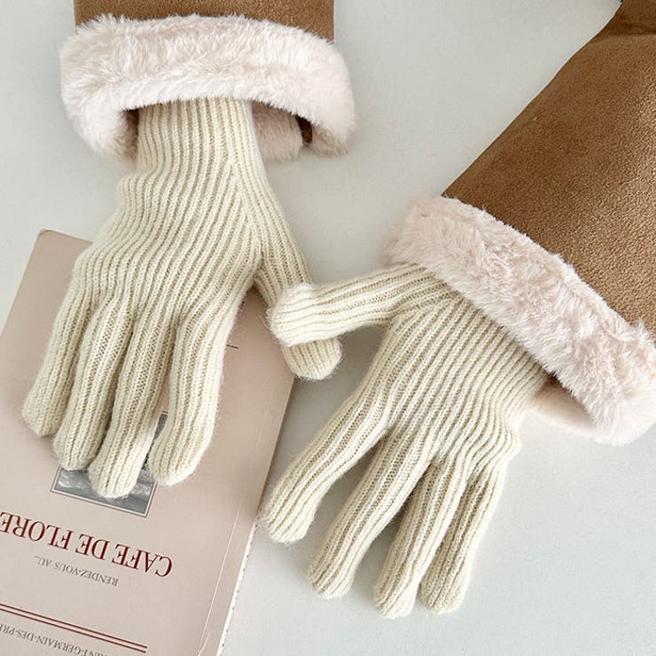 【スマホ対応】リブニットホールタッチグローブ手袋 | Outfitter lab | 詳細画像6 