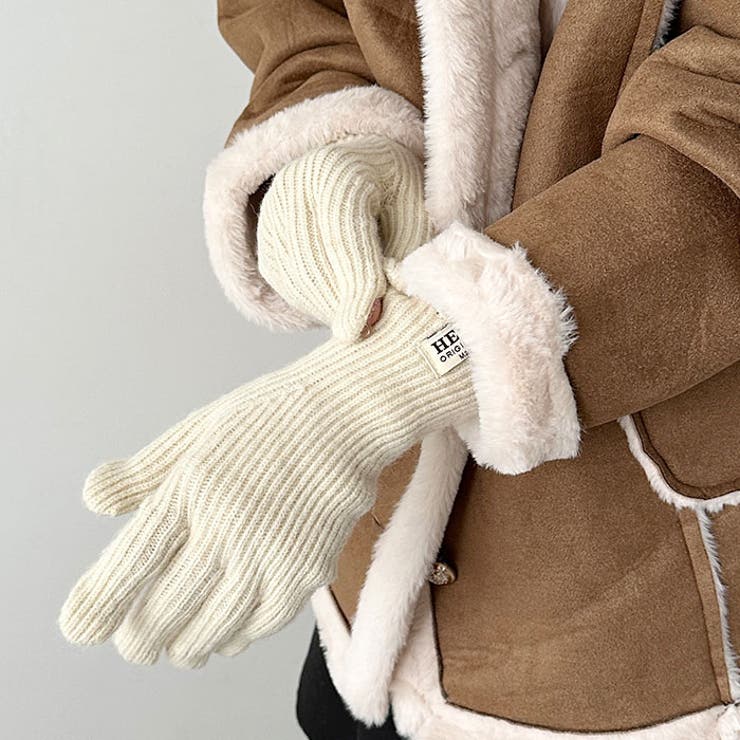 【スマホ対応】リブニットホールタッチグローブ手袋 | Outfitter lab | 詳細画像9 