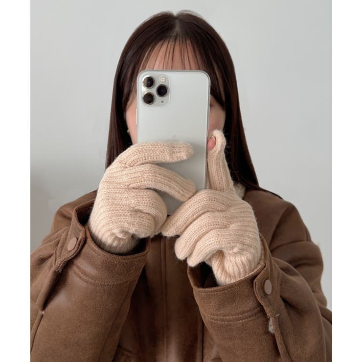 アイボリー | 【10色展開】ユニセックススマホ対応ニット手袋 | Outfitter lab
