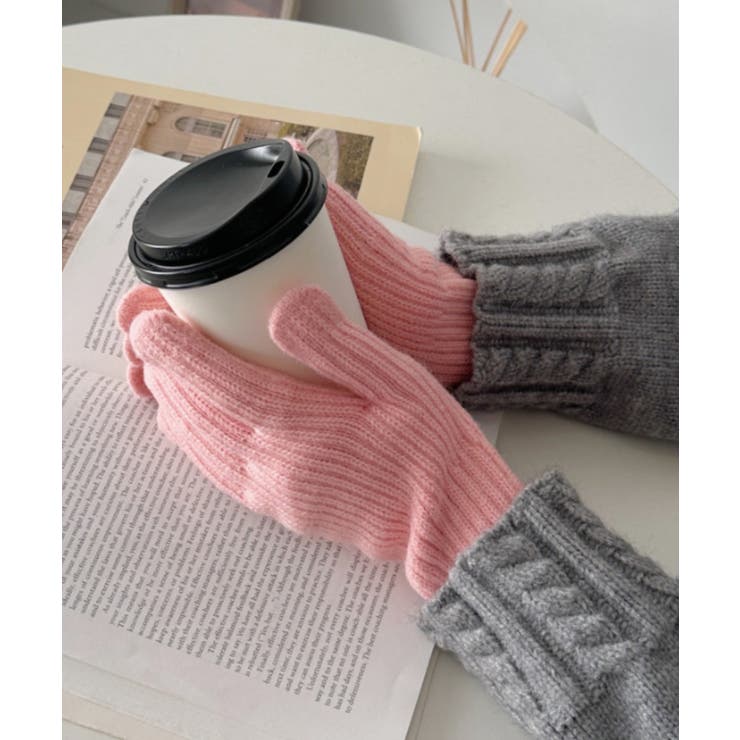ピンク | 【10色展開】ユニセックススマホ対応ニット手袋 | Outfitter lab