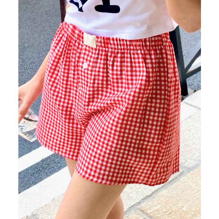 レッド | チェックショーツ | Outfitter lab