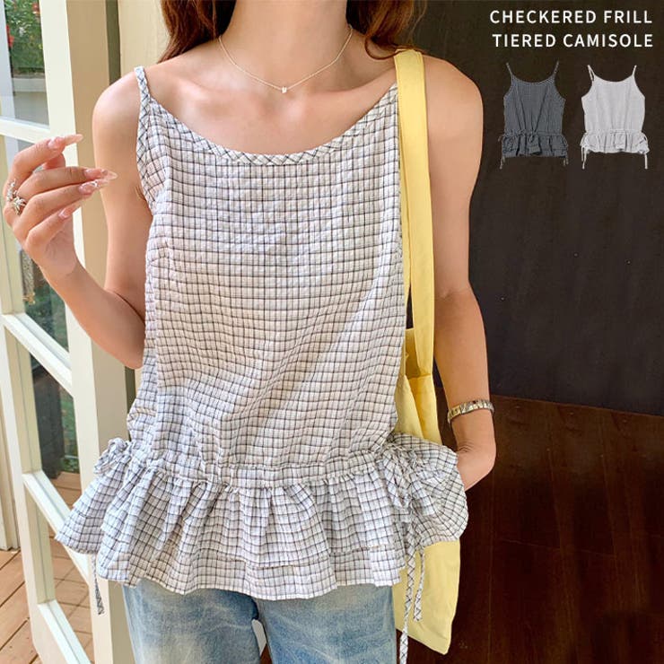 フリルヘムチェックキャミソール | Outfitter lab | 詳細画像1 