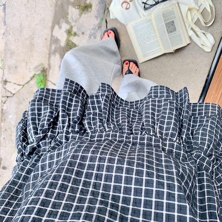 フリルヘムチェックキャミソール | Outfitter lab | 詳細画像10 