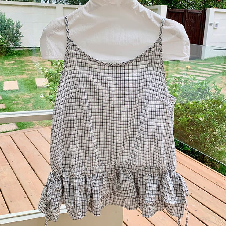 フリルヘムチェックキャミソール | Outfitter lab | 詳細画像16 