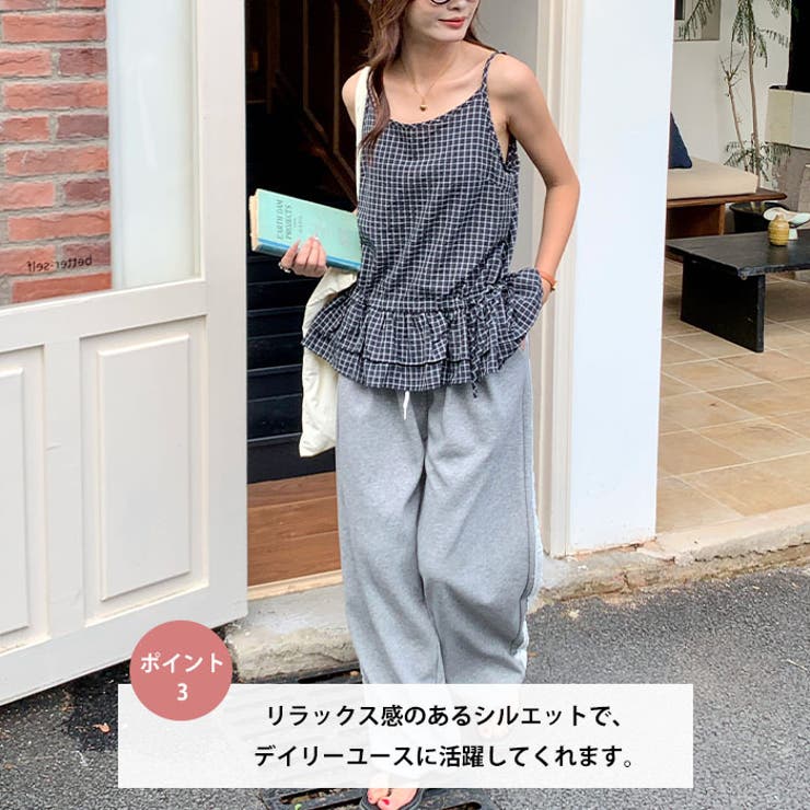 フリルヘムチェックキャミソール | Outfitter lab | 詳細画像4 