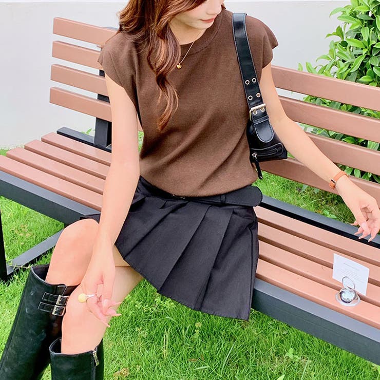 クルーネックフレンチスリーブ半袖ニット | Outfitter lab | 詳細画像19 