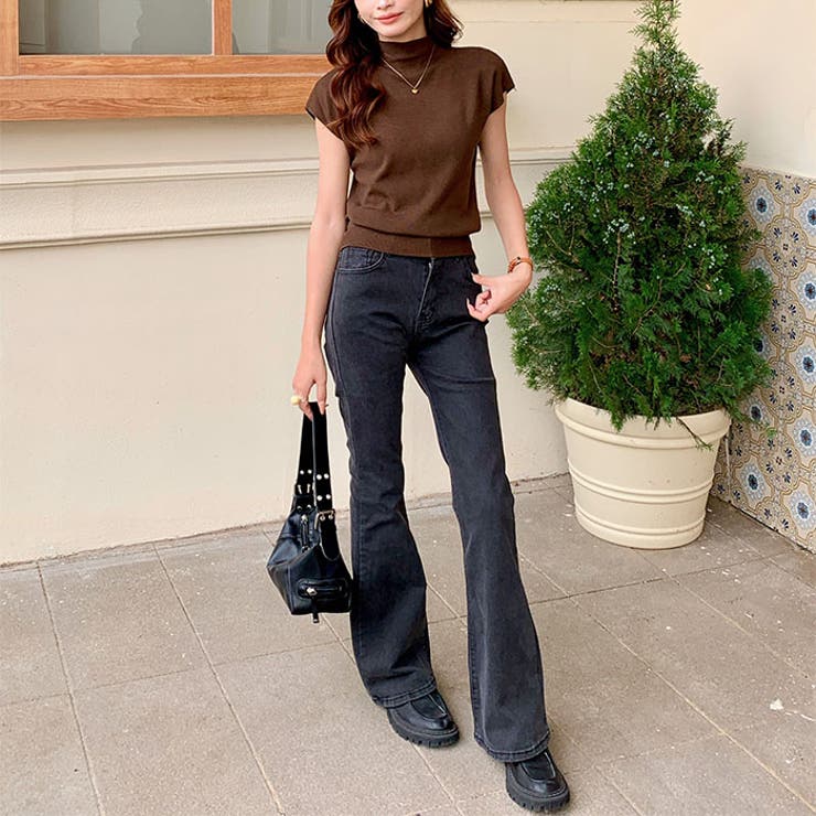 ハイネックフレンチスリーブ半袖ニット | Outfitter lab | 詳細画像19 