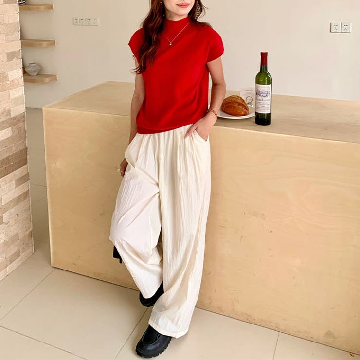 ハイネックフレンチスリーブ半袖ニット | Outfitter lab | 詳細画像29 