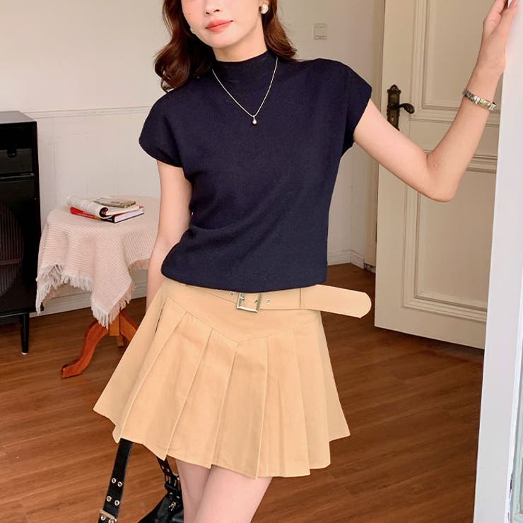 ハイネックフレンチスリーブ半袖ニット | Outfitter lab | 詳細画像8 