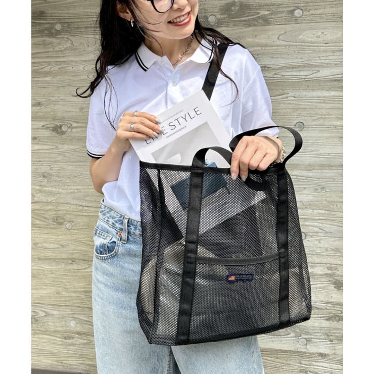 ブラック | POLO CHAMPS(ポロチャンプス)/メッシュトートバッグ | Outfitter lab