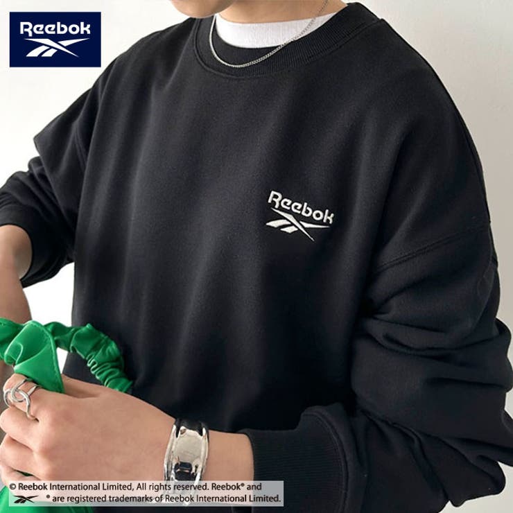Reebok（リーボック）/ワンポイント 刺繍 クルーネック