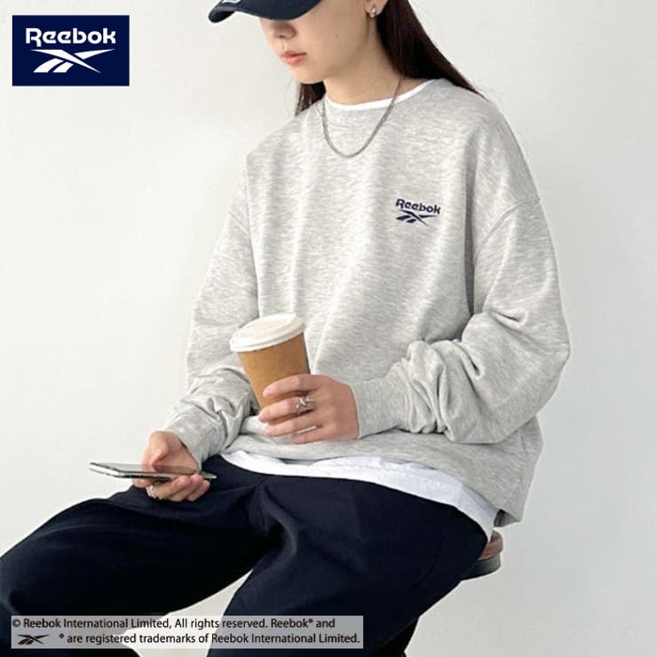 Reebok（リーボック）/ワンポイント 刺繍 クルーネック