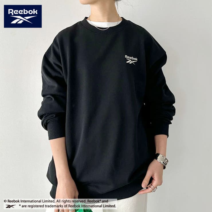 トレーナー スウェット 「Reebok/リーボック」クルーネックスウェットトップス/ワンポイントロゴ レディース Reebok トレーナー スウェット 「WEB限定 別注」Reebok