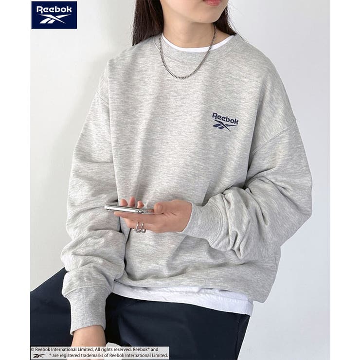 トレーナー スウェット 「Reebok/リーボック」クルーネックスウェットトップス/ワンポイントロゴ レディース Reebok トレーナー スウェット 「Reebok/リーボック」クルー
