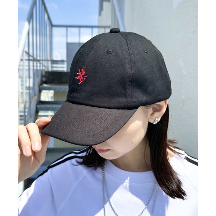 ワンポイント刺繍 アジャスター調整可能 ローキャップ[品番