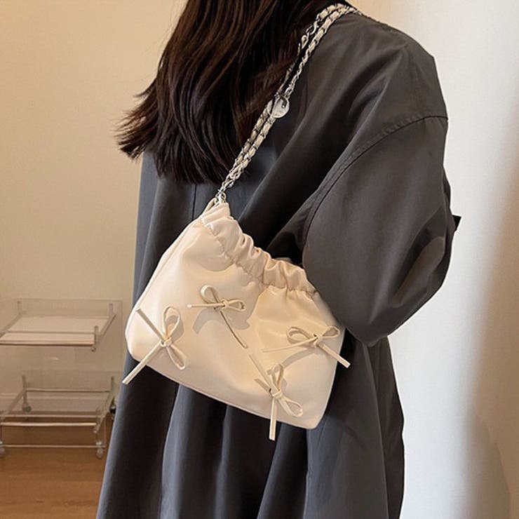 限定セールをすべて メニーリボンPUチェーンショルダーバッグ[品番：OUTW0000048 バッグ