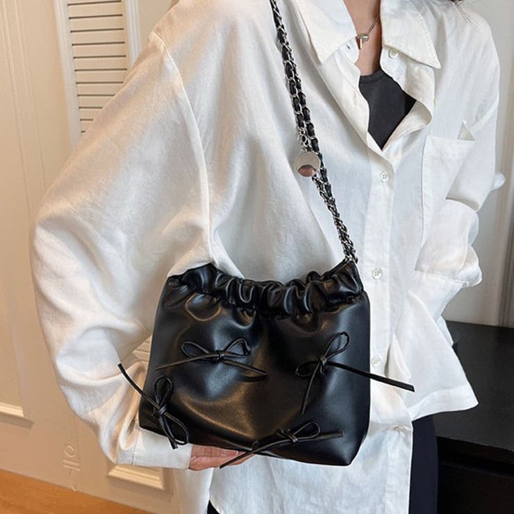 メニーリボンPUチェーンショルダーバッグ | Outfitter lab | 詳細画像19 